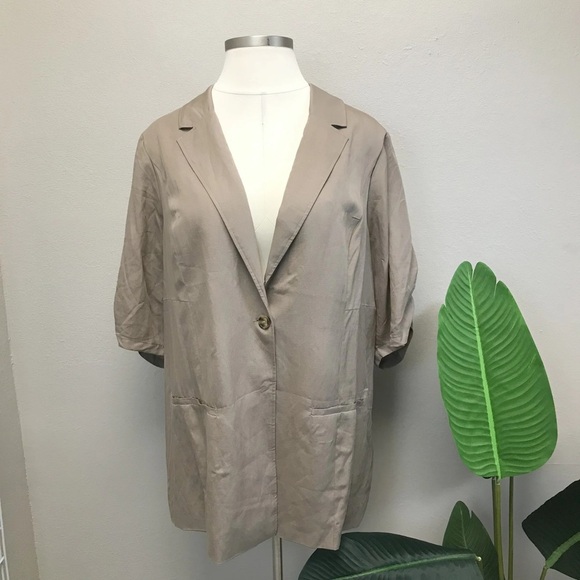 Torrid Studio Linen Blazer - NEW -Size 30 (6) - Picture 3 of 5